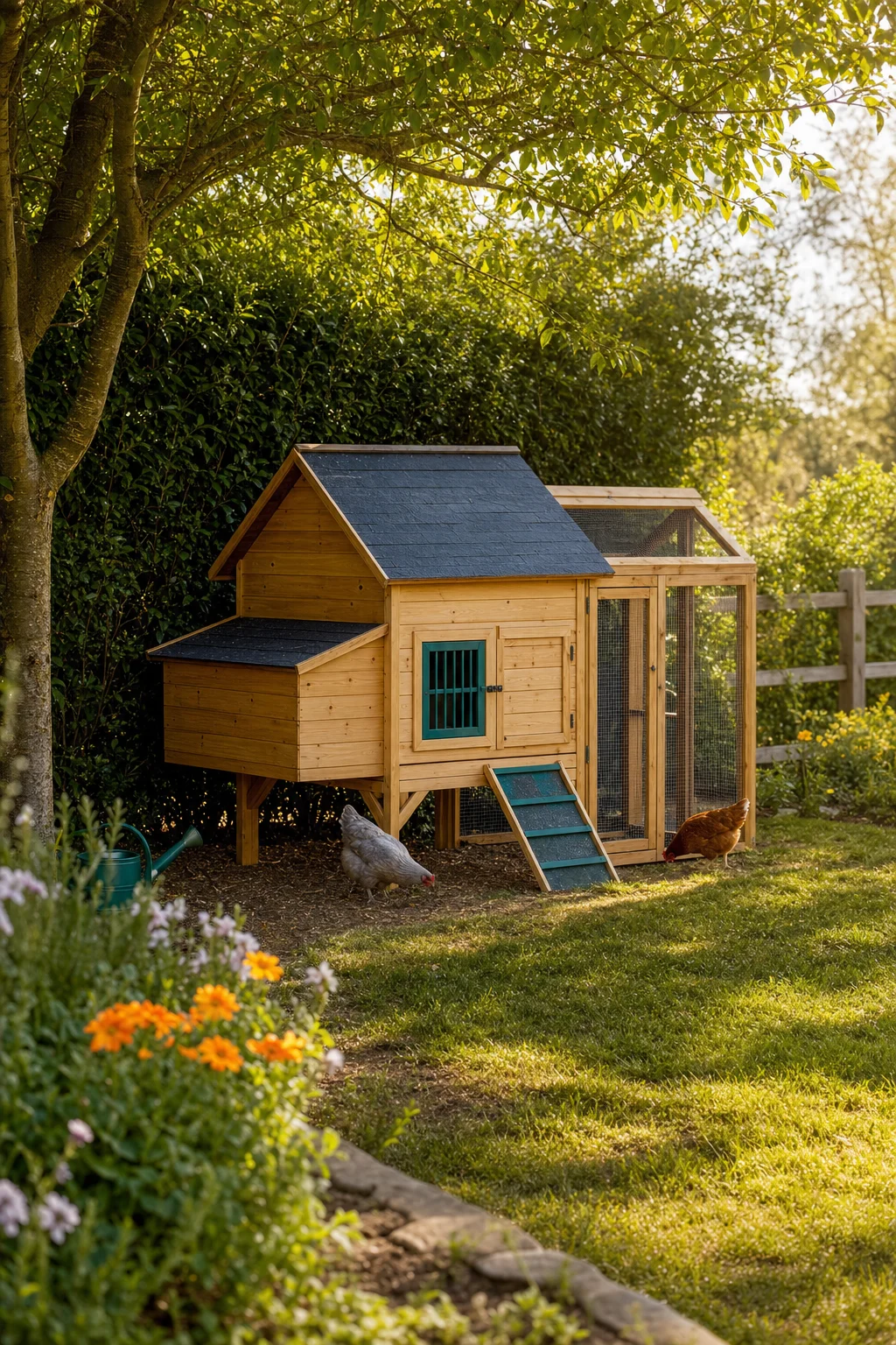 Installation d'un poulailler dans le jardin - Emplacement idéal pour élever des poules